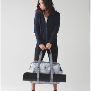 lululemon athletica Gray and Black Travel Bag